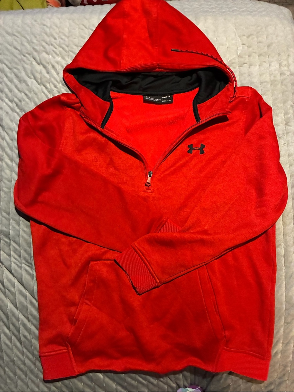 Under Armour Red Half-Zip Performance Hoodie
